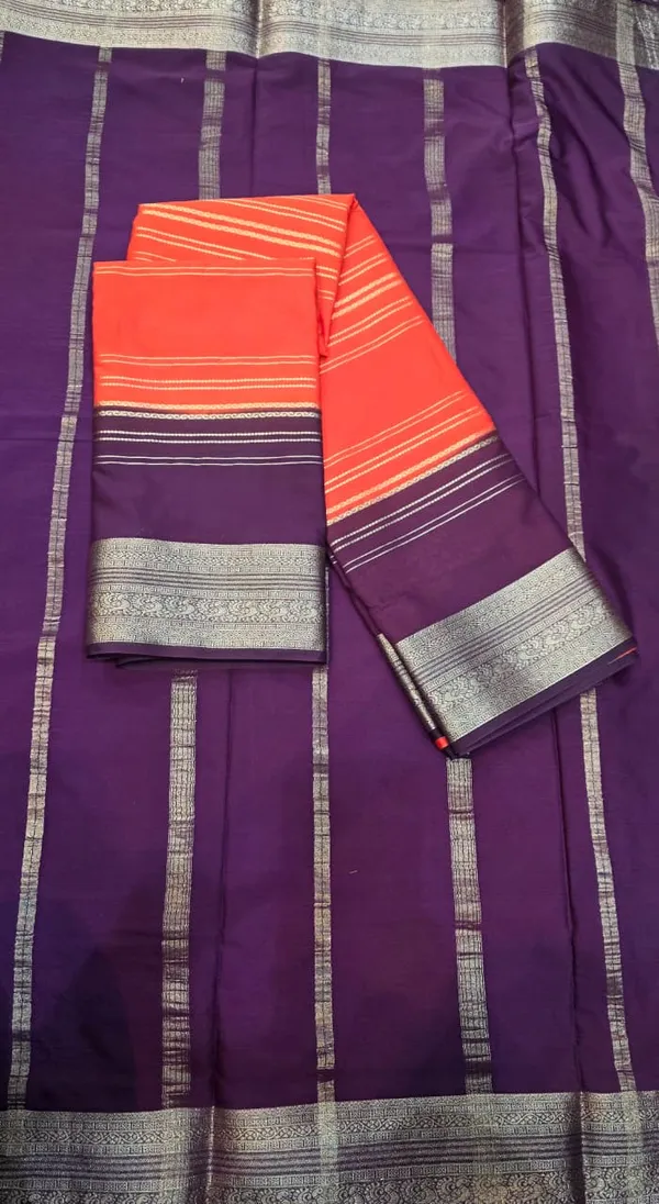 Purple_Cotton_Premium_Quality_Semi_Mysore_Crepe_Saree_For_Women