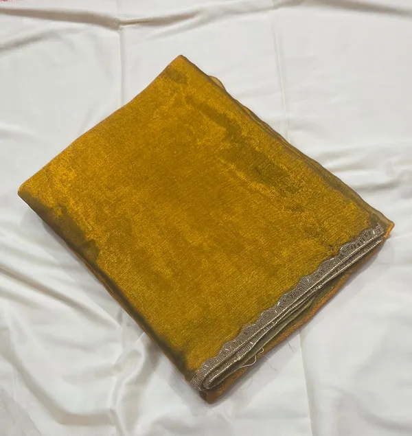 Yellow_Cotton_Premium_Quality_Chinon_With_Fancy_Lace_Border_Saree_For_Women