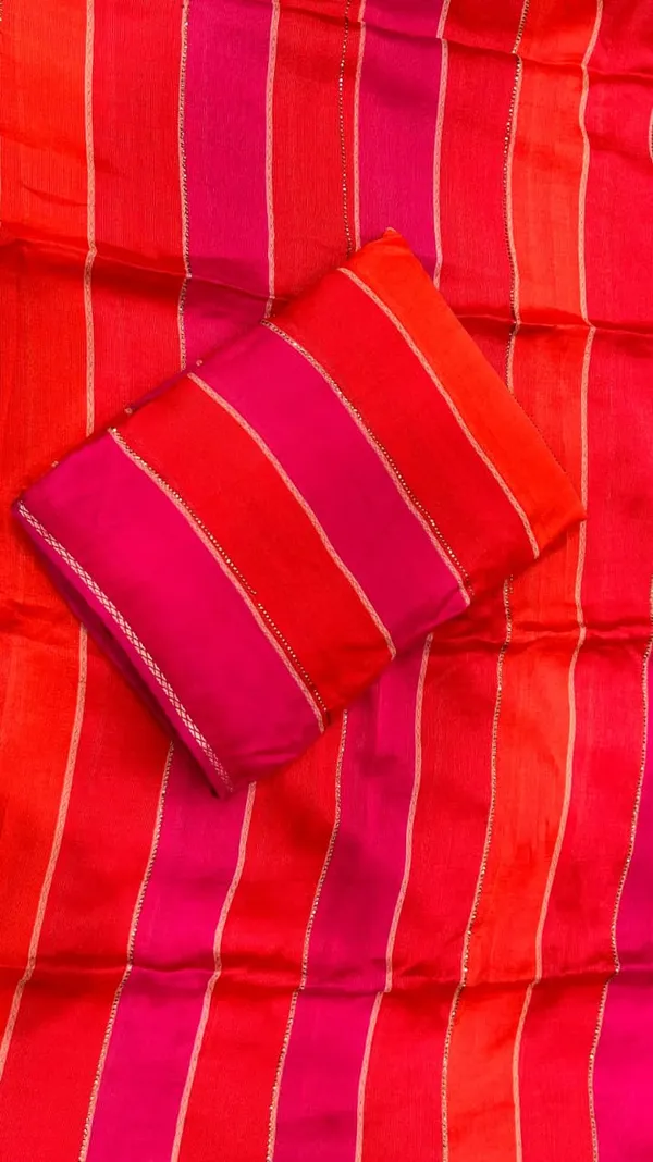 Red_Cotton_George,_Fancy_Saree_For_Women
