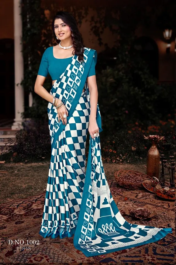 Blue_And_White_And_Sky_Blue_Italian_And_Cotton_Satin_Crepe_Saree_For_Women_(Pack_Of_2)