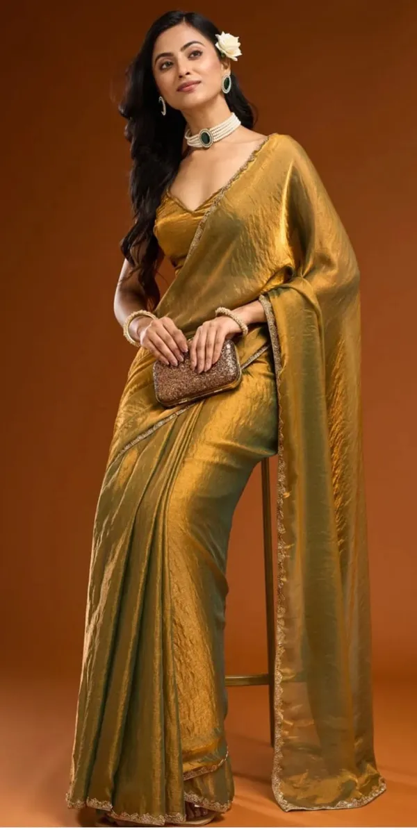 Yellow_Cotton_Premium_Quality_Chinon_With_Fancy_Lace_Border_Saree_For_Women