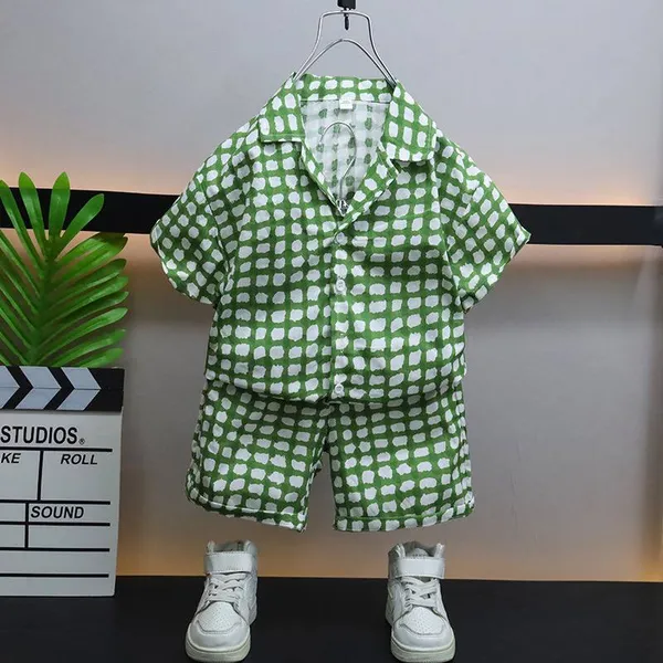 Green_Rayon_Premium_&_Elegant_Short_Set_For_Kids