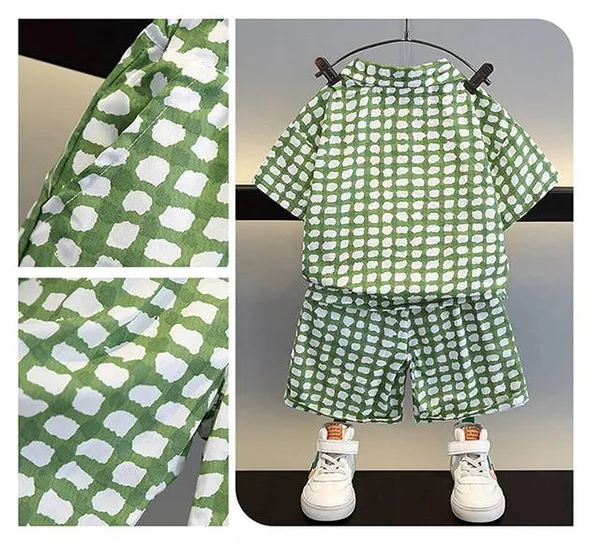 Green_Rayon_Premium_&_Elegant_Short_Set_For_Kids