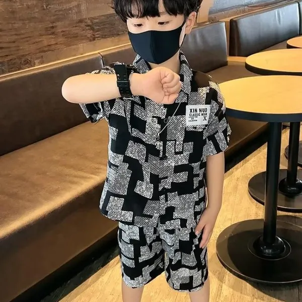 Black_Rayon_Premium_&_Elegant_Short_Set_For_Kids