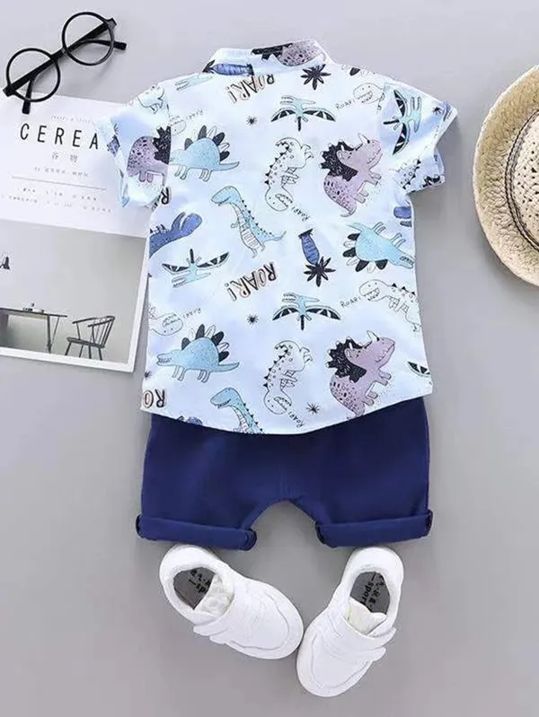 Blue_Rayon_Premium_&_Elegant_Short_Set_For_Kids