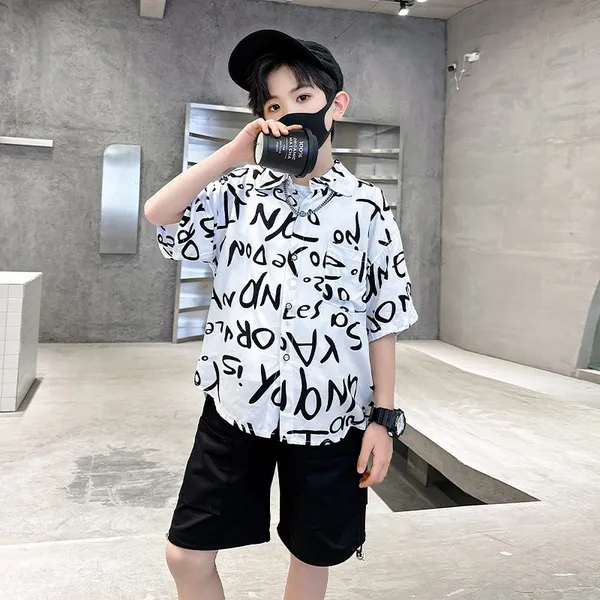 White_&_Black_Rayon_Premium_&_Elegant_Co-Ord_Set_For_Kids