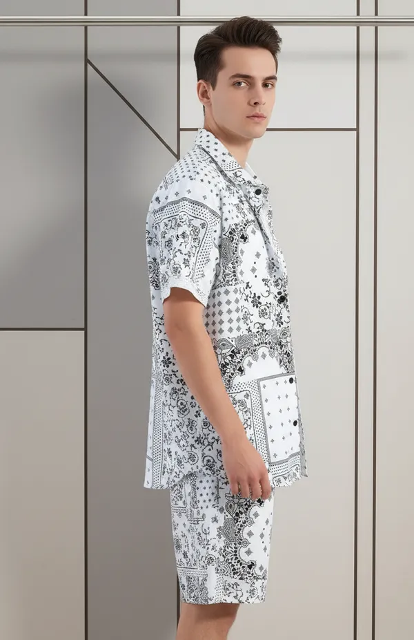 White_&_Black_Lycra_Premium_&_Elegant_Co-Ord_Set_For_Men