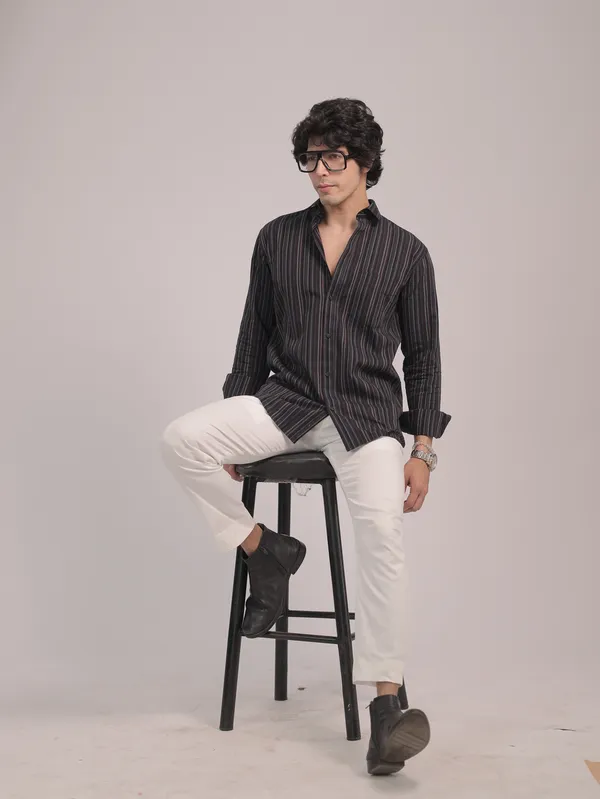 Black_Cotton_Premium_Shirt_For_Men