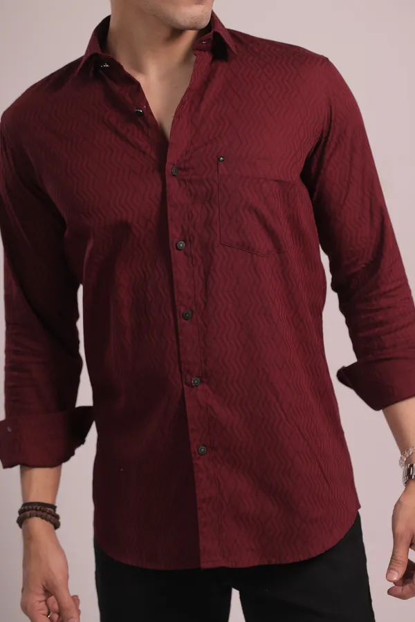 Maroon_Cotton_Premium_Shirt_For_Men