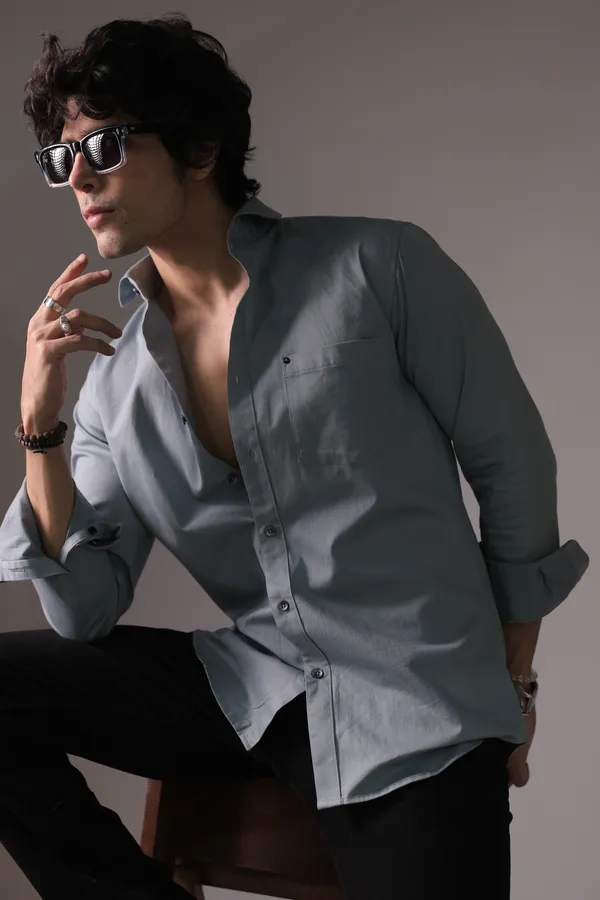 Light_Grey_Cotton_Premium_Shirt_For_Men