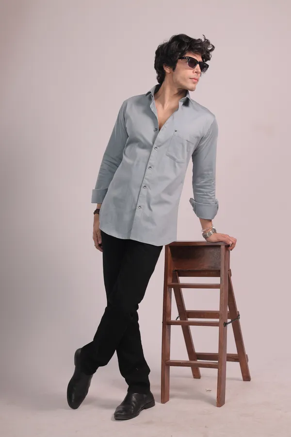 Light_Grey_Cotton_Premium_Shirt_For_Men
