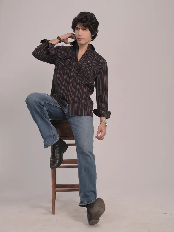 Brown_Cotton_Premium_Shirt_For_Men