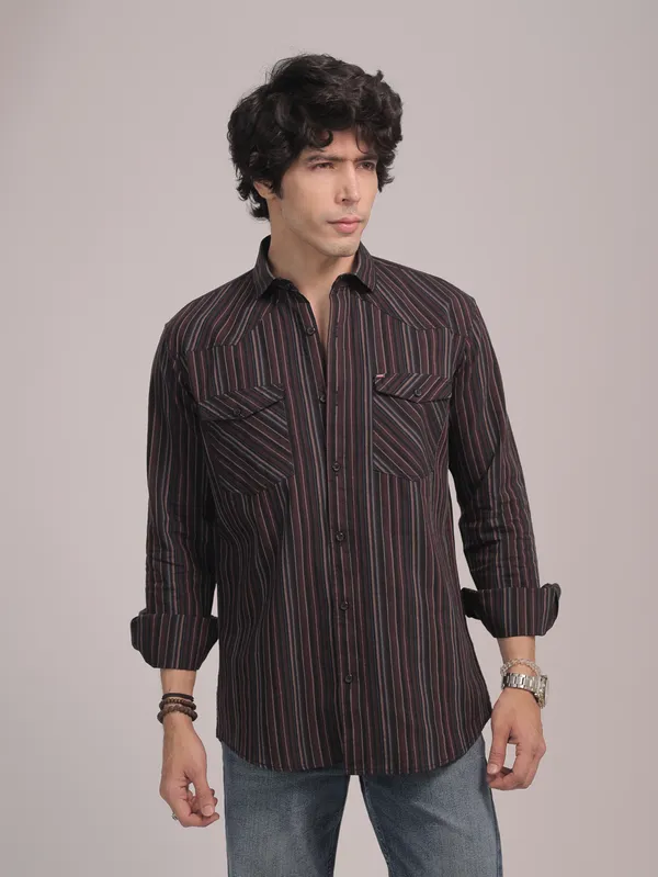 Brown_Cotton_Premium_Shirt_For_Men