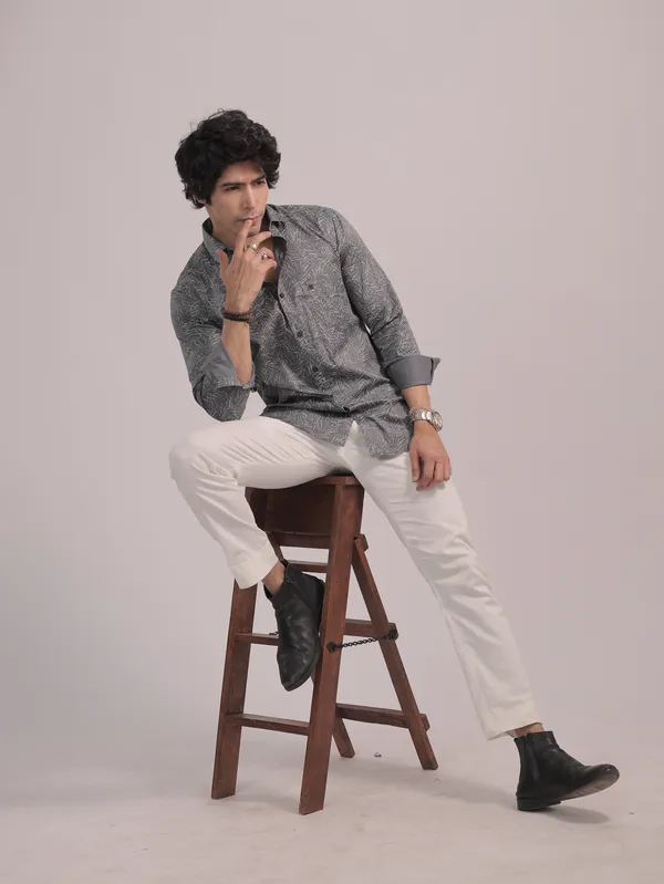 Brown_&_Grey_Cotton_Premium_Shirt_For_Men_(Pack_Of_2)