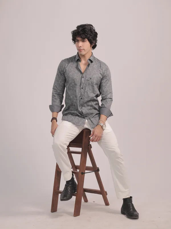 Brown_&_Grey_Cotton_Premium_Shirt_For_Men_(Pack_Of_2)