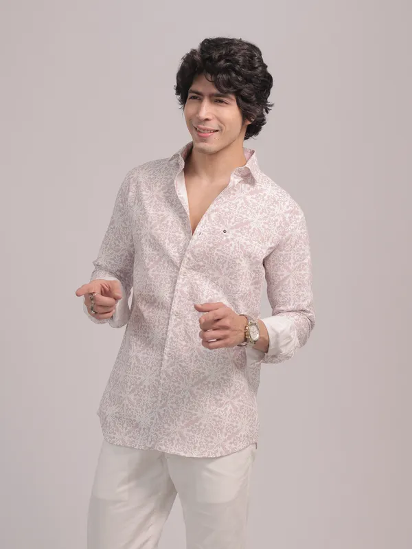 Light_Pink_Cotton_Premium_Shirt_For_Men