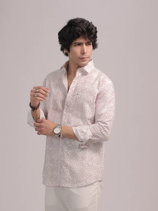 Light_Pink_Cotton_Premium_Shirt_For_Men