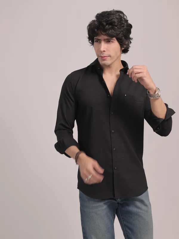 Black_Cotton_Premium_Shirt_For_Men