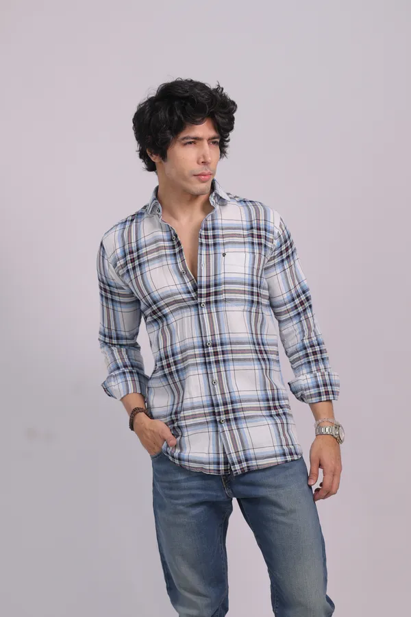 Sky_White_&_Dark_Blue_Cotton_Premium_Shirt_For_Men_(Pack_Of_2)