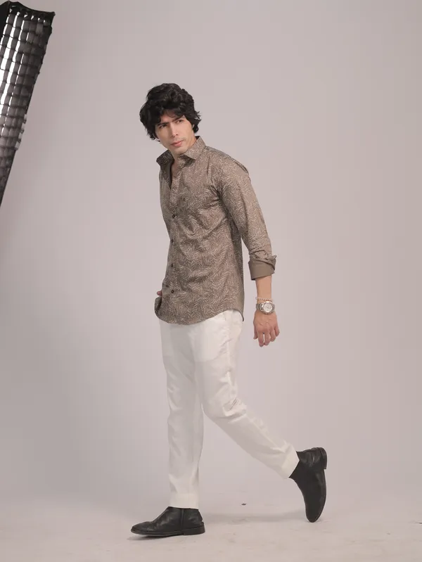 Brown_&_Grey_Cotton_Premium_Shirt_For_Men_(Pack_Of_2)