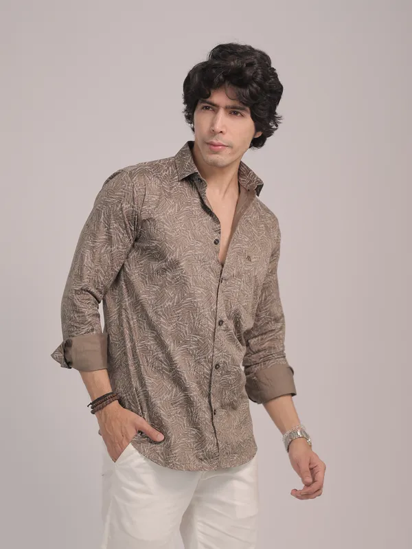 Brown_&_Grey_Cotton_Premium_Shirt_For_Men_(Pack_Of_2)
