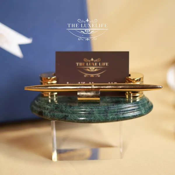 Green_Marble_Pen_Holder_With_Card_Stand_And_Pen_Set