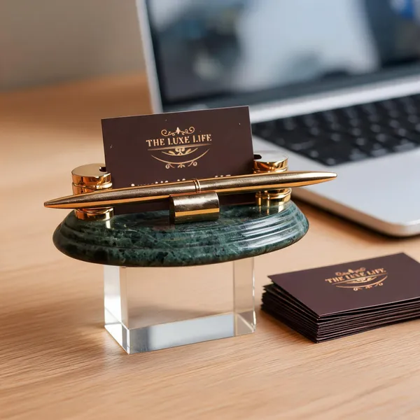 Green_Marble_Pen_Holder_With_Card_Stand_And_Pen_Set