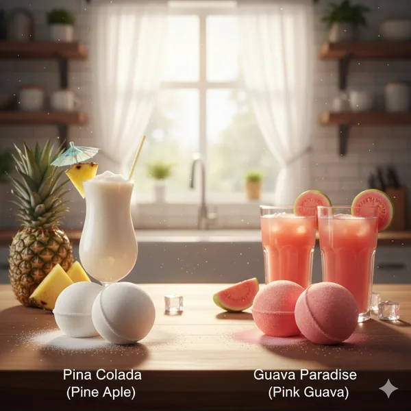 2_Pink_Guava,2_Pineapple_Flavour_Cocktail_Bomb_For_Refreshing_Drinks