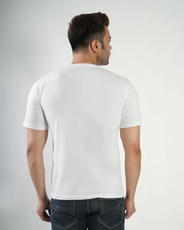 White_Premium_Cotton_Round_Neck_Trendy_Regular_Fit_Half_Sleeve_T-Shirt_For_Men