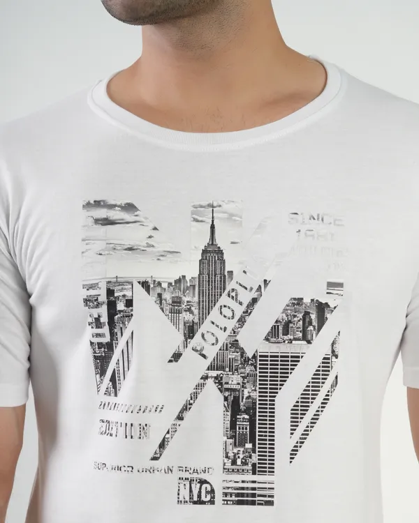 White_Premium_Cotton_Round_Neck_Trendy_Regular_Fit_Half_Sleeve_T-Shirt_For_Men