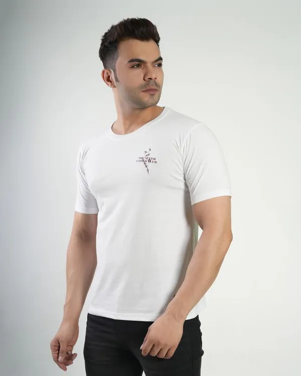 White_Premium_Cotton_Round_Neck_Trendy_Regular_Fit_Half_Sleeve_T-Shirt_For_Men
