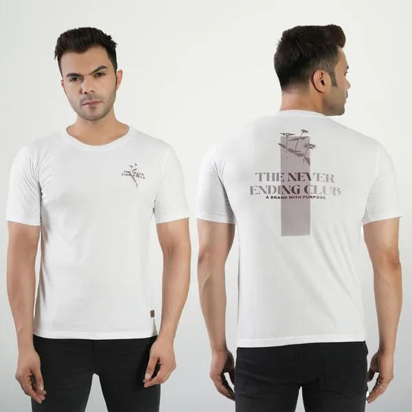 White_Premium_Cotton_Round_Neck_Trendy_Regular_Fit_Half_Sleeve_T-Shirt_For_Men
