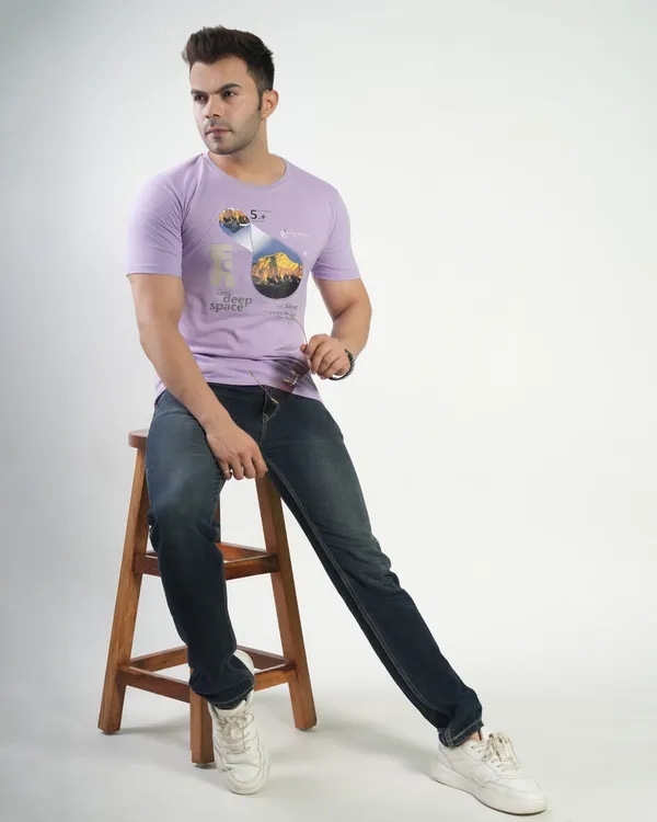 Lavender_Premium_Cotton_Round_Neck_Trendy_Regular_Fit_Half_Sleeve_T-Shirt_For_Men