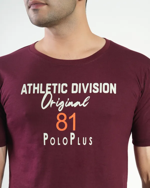 Maroon_Premium_Cotton_Round_Neck_Trendy_Regular_Fit_Half_Sleeve_T-Shirt_For_Men