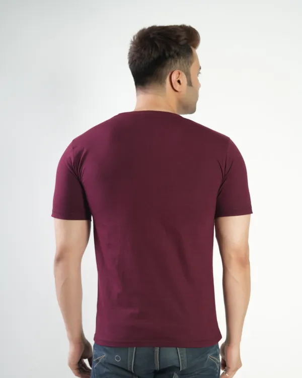 Maroon_Premium_Cotton_Round_Neck_Trendy_Regular_Fit_Half_Sleeve_T-Shirt_For_Men