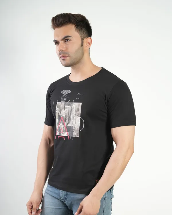 Black_Premium_Cotton_Round_Neck_Trendy_Regular_Fit_Half_Sleeve_T-Shirt_For_Men