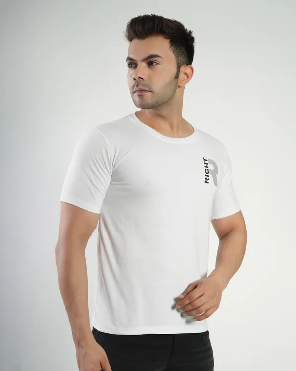 White_Premium_Cotton_Round_Neck_Trendy_Regular_Fit_Half_Sleeve_T-Shirt_For_Men