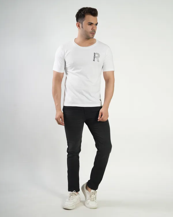 White_Premium_Cotton_Round_Neck_Trendy_Regular_Fit_Half_Sleeve_T-Shirt_For_Men