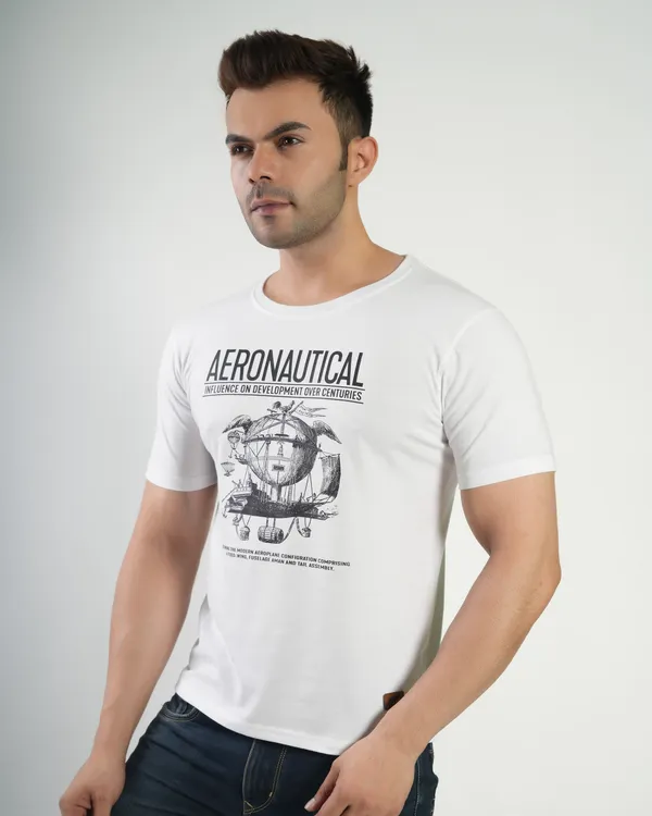 White_Premium_Cotton_Round_Neck_Trendy_Regular_Fit_Half_Sleeve_T-Shirt_For_Men