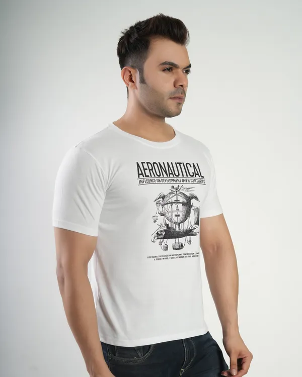 White_Premium_Cotton_Round_Neck_Trendy_Regular_Fit_Half_Sleeve_T-Shirt_For_Men