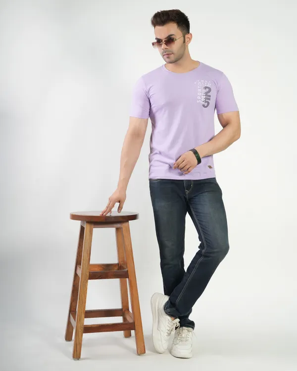 Lavender_Premium_Cotton_Round_Neck_Latesttrendy_Regular_Fit_Half_Sleeve_T-Shirt_For_Men