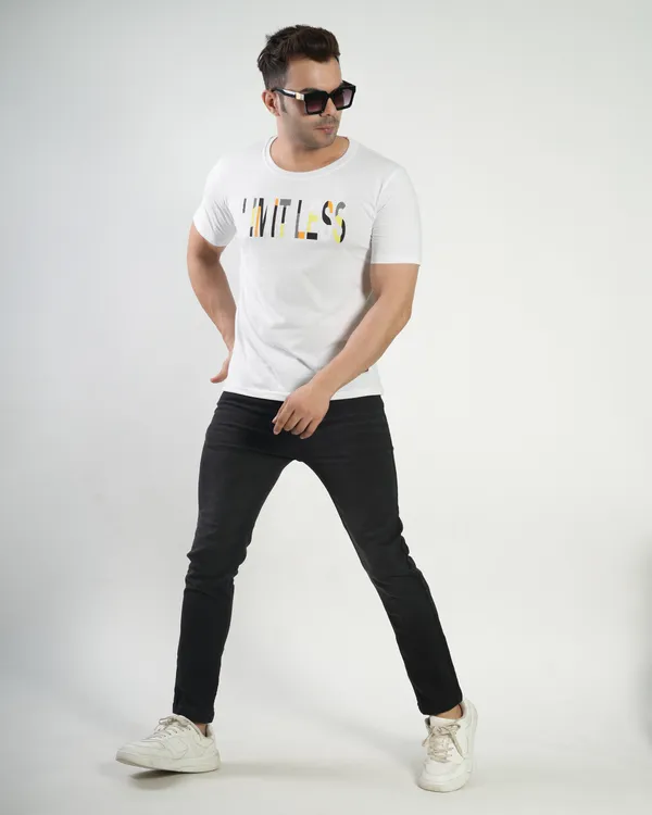 White_Premium_Cotton_Round_Neck_Trendy_Regular_Fit_Half_Sleeve_T-Shirt_For_Men