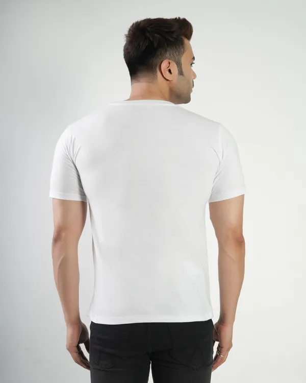 White_Premium_Cotton_Round_Neck_Trendy_Regular_Fit_Half_Sleeve_T-Shirt_For_Men