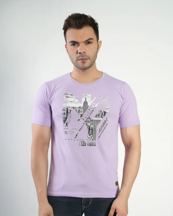 Lavender_Premium_Cotton_Round_Neck_Trendy_Regular_Fit_Half_Sleeve_T-Shirt_For_Men