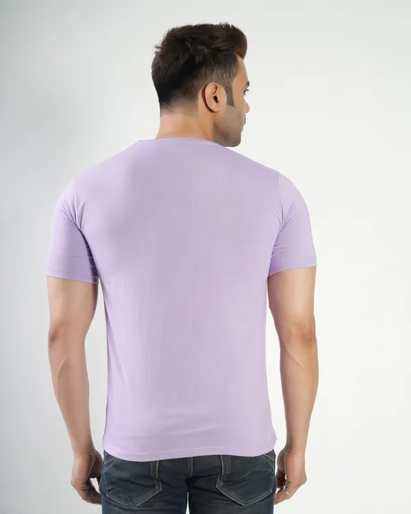 Lavender_Premium_Cotton_Round_Neck_Trendy_Regular_Fit_Half_Sleeve_T-Shirt_For_Men