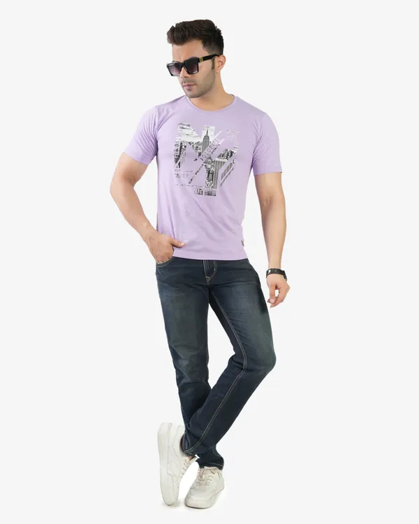 Lavender_Premium_Cotton_Round_Neck_Trendy_Regular_Fit_Half_Sleeve_T-Shirt_For_Men