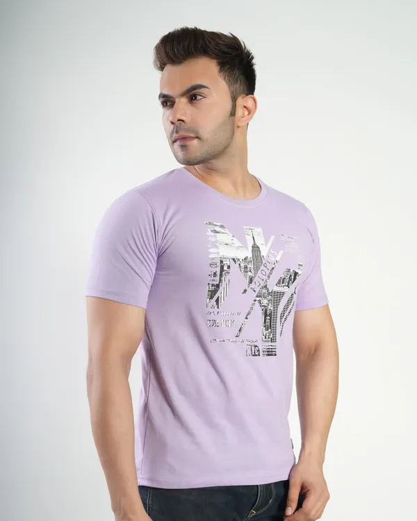 Lavender_Premium_Cotton_Round_Neck_Trendy_Regular_Fit_Half_Sleeve_T-Shirt_For_Men