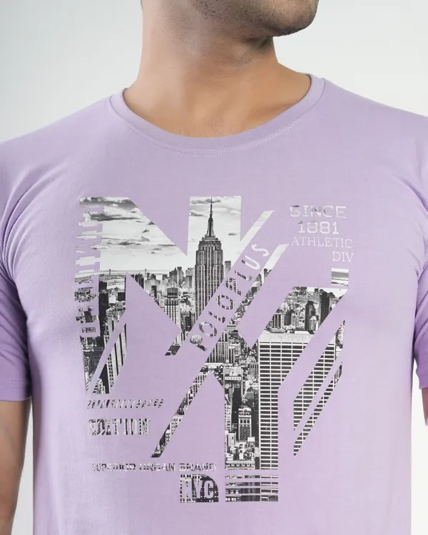 Lavender_Premium_Cotton_Round_Neck_Trendy_Regular_Fit_Half_Sleeve_T-Shirt_For_Men