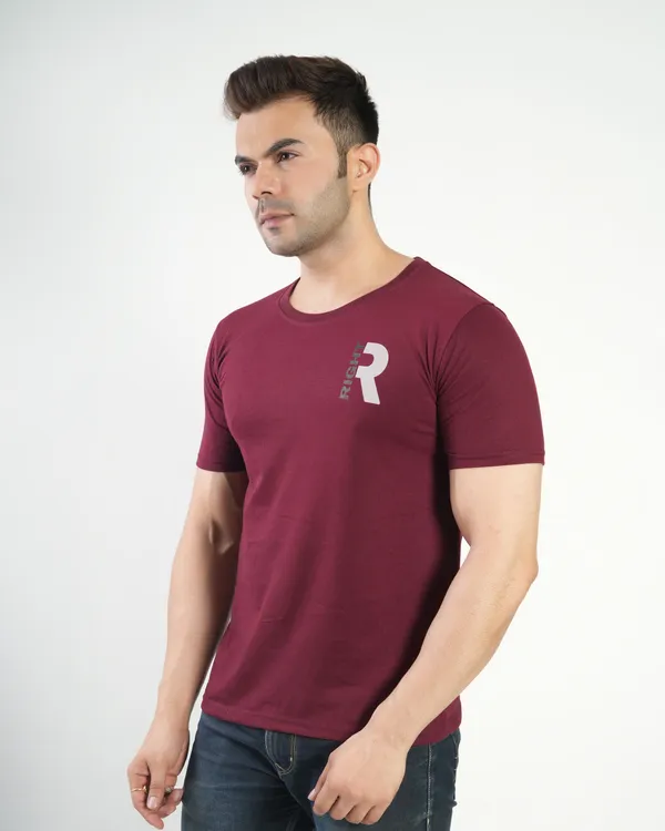 Maroon_Premium_Cotton_Round_Neck_Trendy_Regular_Fit_Half_Sleeve_T-Shirt_For_Men