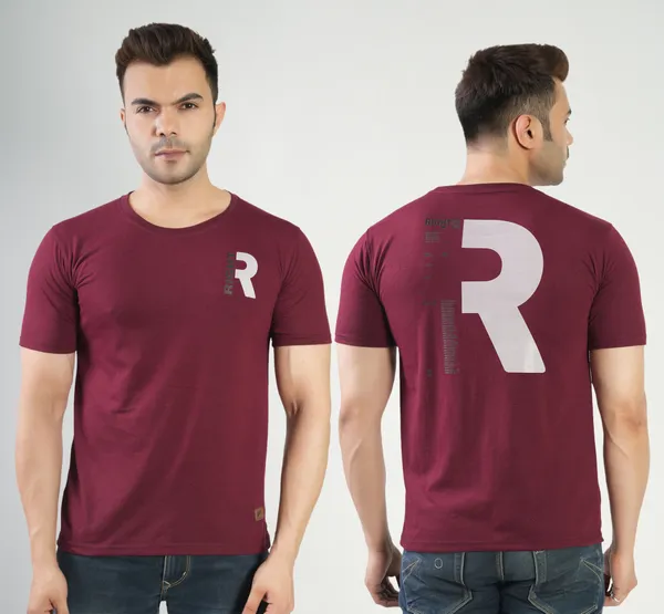 Maroon_Premium_Cotton_Round_Neck_Trendy_Regular_Fit_Half_Sleeve_T-Shirt_For_Men